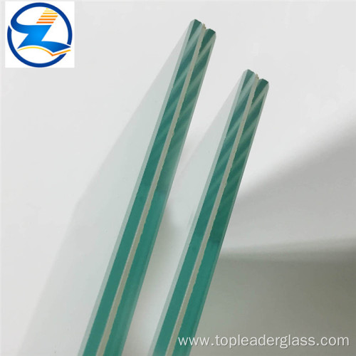 13.52-55.2mm low iron tempered triple laminated glass